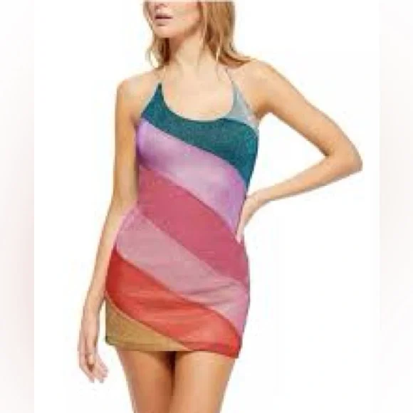 NWT Kurt Geiger London
Rainbow stripe mini dress - Picture 7 of 7